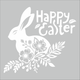 Виниловые наклеки для окон Happy Pocket Набор Пасхальный кролик Happy Easter декор витрин Пасха белый глянец - изображение 5