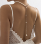 Кольє перлинне Fashion Jewerly ланцюжок бодічейн на шию спину одяг жіноче намисто краватка сріблястий колір біжутерія (SVS) - зображення 1