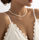 Кольє перлинне Fashion Jewerly ланцюжок бодічейн на шию спину одяг жіноче намисто краватка сріблястий колір біжутерія (SVS) - зображення 5