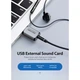 Звуковая карта USB AUX jack, TRRS Metal (OMTP-CTIA) Vention серая - изображение 8