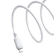Дата-кабель Baseus Silky Series OS Fast Charging USB to Lightning 2.4A (1м) (P1037770) Moon White - зображення 2