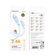 Дата кабель Borofone BX115 Lotto USB to MicroUSB 2.4A (1m) Blue - изображение 2