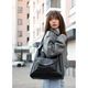 Жіноча сумка Sambag HOBO Bliss чорна крокодил - зображення 6