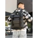 Чоловічий рюкзак ролл Sambag RollTop Milton чорний з клапаном - изображение 4