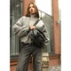 Велика жіноча поясна сумка бананка Sambag DynamicDart графітова - зображення 10
