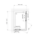 Кабіна для душу KOLLER POOL прямокутна дводверна без піддону Grace 120x80x190см прозорий вітраж 6 мм профіль хром G12080SC - зображення 6