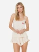 Пижама (майка + шорты) женская из вискозы Trendyol THMSS24PT00195 38 Розовая (8683049664123) - изображение 4