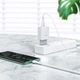 Зарядное устройство HOCO C72Q Glorious single port QC3.0 charger 18W 1xUSB White (6931474732514) - изображение 3