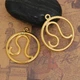 Подвеска Знак зодиака, Созвездие " Льва ", Цинковый сплав, Цвет: Золото, 34 mm x 30 mm - изображение 3