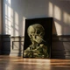 Постер Roomy "Skeleton With a Burning Cigarette" Черная рамка с глянцевым стеклом A4 (29.7x21 cm) - изображение 4