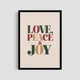 Постер Roomy "Love Peace " Белая рамка с глянцевым стеклом A2 (59.4x42 cm.) - изображение 1