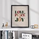 Постер Roomy "Love Peace " Белая рамка с глянцевым стеклом A2 (59.4x42 cm.) - изображение 3