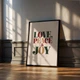 Постер Roomy "Love Peace " Белая рамка с глянцевым стеклом A2 (59.4x42 cm.) - изображение 4