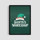 Постер Roomy "Santa Work" Белая рамка с глянцевым стеклом A1 (84.1x59.4 cm.) - изображение 1