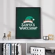 Постер Roomy "Santa Work" Белая рамка с глянцевым стеклом A1 (84.1x59.4 cm.) - изображение 3