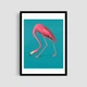 Постер Roomy "Elegant Flamingo" Белая рамка с антибликовым стеклом A2 (59.4x42 cm.) - изображение 1