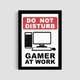 Постер Roomy "Do Not Disturb Gaming Sign" Біла рамка з глянцевим склом A3 (42x29.7 cm) - зображення 1
