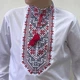 Вишиванка для хлопчиків Козачок Максим 122 білий з червоним орнаментом - зображення 2