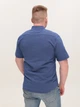 Рубашка мужская синяя в клетку со стрейчем 5313-2 2XL - изображение 2