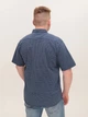 Рубашка мужская синяя прямая в клетку летняя короткий рукав 5704-B-3 4XL - изображение 6