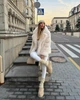 Бежеві гетри в рубчик One size - зображення 4