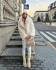 Бежеві гетри в рубчик One size - зображення 5