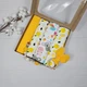 Набор для новорожденного: 4 пеленки и грызунец с держателем a.l.babybox Белый горох на желтом - изображение 1