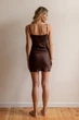 Forli Сукня - комбінація шовкова Chocolate short L Коричневий SH0083-08-20_L - зображення 4