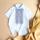 Вишиванка для хлопчика Ladan Орест 98 Білий (VD5-602-BLUE-WHITE-KR) - зображення 1