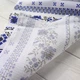 Вафельні рушники "Вишивка" кухонні Textile 35*75 см білі з синім - зображення 4