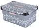 Корзина с крышкой 16.5х23.5х35 см (10 л) VIOLET HOUSE (0647 DECOR ANTRASIT FLOWER) - изображение 3