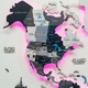 3D деревянная карта мира с дерева с подсветкой LED 150 х 100 см с названиями стран столиц и штатов + пины флаги стран и штатов от EnjoyTheWood - изображение 12