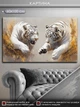 Картина на холсте МАКО "Два тигра" 60x100 см MK10599 - изображение 1