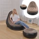 Надувное кресло с пуфом для отдыха AIR SOFA велюровое - изображение 3
