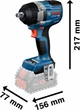 Аккумуляторный безщеточный ударный гайковерт Bosch GDS 18V-750 C+ (2 батареи GBA 18V 5.0Ah + Быстрое зарядное устройство для GAL 18V-40 Professiona + L-BOXX 136) (06019L9003) - изображение 2