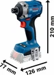 Аккумуляторный безщеточный ударный гайковерт Bosch GDR 18V-215 (solo) (06019N2020) - изображение 2