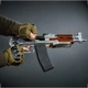 Сигнально шумовой автомат Калашникова (АКСУ) хромированный под холостой патрон 9 мм. - изображение 3
