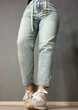 Джинсы женские Dicesil 9157 Mom jeans comfort высокая талия стрейчевые ремень веревка 25 светло голубые - изображение 3