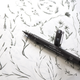 Лайнер браш Uni Pin Brush Fine Line темно-серый (PinBR-200(S) DARK GREY) - изображение 3