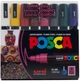 Набор маркеров Uni Posca PC-5M Dark Color 8 шт (PC-5M DARK COLOR 8C) - изображение 1