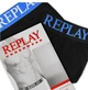 Чоловічі анатомічні труси боксери Replay (2 шт), розмір M, колір чорний, резинка насичено-синя. Італія - изображение 6