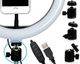 Кольцевая светодиодная LED лампа Ring Fill Light QX300, 30 см с креплением (держателем) для телефона, теплый холодный свет - изображение 4