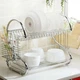 Кухонный органайзер для сушки посуды Wet Dish Organiser, настольная подставка сушилка для посуды и приборов в шкаф - изображение 9