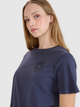 Футболка бавовняна жіноча 4F 4FWSS25TTSHF1988-22S XL Синя (5905700407294) - зображення 5