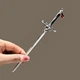 Заколка паличка Анна Ясеницька "Dagger", срібляста, 20 см - зображення 2