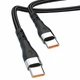 Кабель PD Type-C к Type-C 120W 6A 2 м быстрой зарядки и передачи данных Чёрный ( код: Type-C2m120WB ) - изображение 2