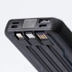 Компактный магнитный повербанк с беспроводной зарядкой Power bank 10000mah зарядка magsafe USB-С/USB-A/microUSB/Apple Lightning 3 шнура в комплекте - изображение 9