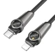 Кабель для зарядки телефона Apple iPhone и передачи данных Type-C-Lightning BOROFONE BU49 |27W, 120см| Черный - изображение 5
