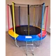 Батут Just Fun 244см Multicolor внутрішня сіткa + драбинка - изображение 4