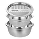Набір миска друшляк тертка Kitchen Ware 3 предмета - зображення 10